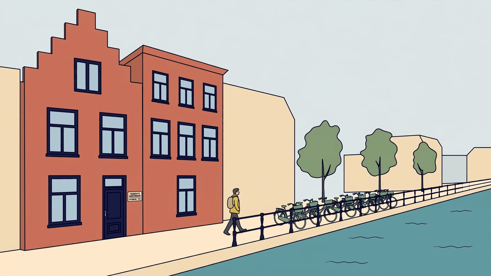 Gereguleerd Nederlands casino met vergunning aan een gracht in Amsterdam